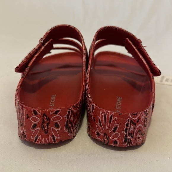 SUN + STONE Men's Bowie Sandal Red Bandana size 9 - Picture 4 of 7